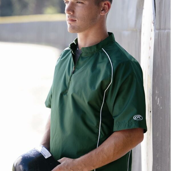 Short Sleeve Poly Dobby Quarter-Zip Pullover Thumbnail