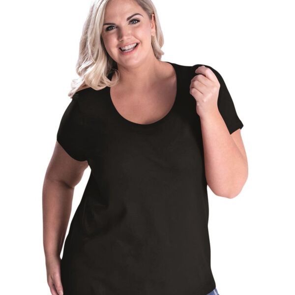 Curvy Collection Women's Scoop Neck Premium Jersey Tee Thumbnail