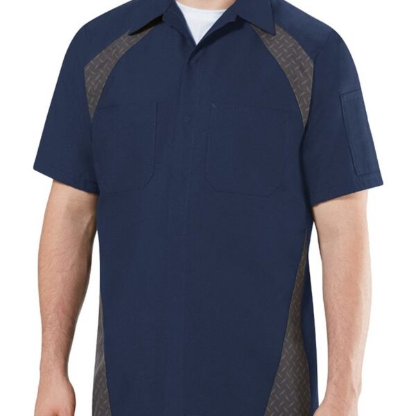 Short Sleeve Diamond Plate Shop Shirt - Long Sizes Thumbnail