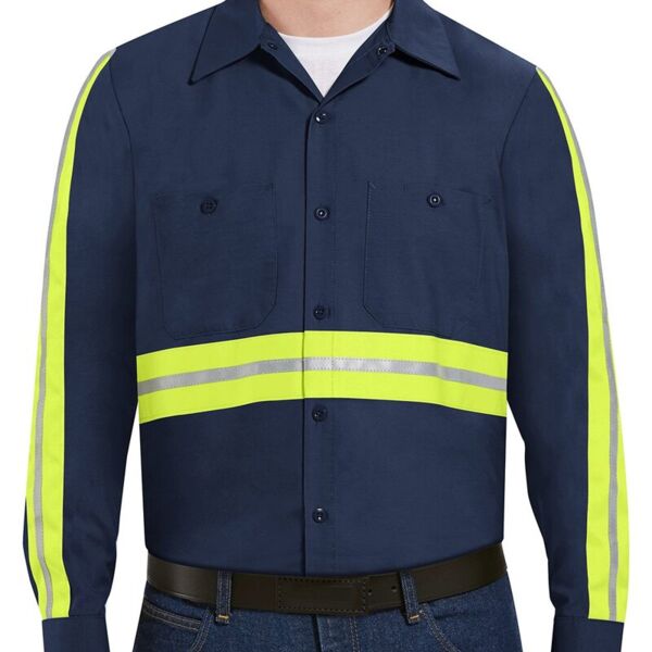 Industrial Enhanced-Visibility Long Sleeve Work Shirt -  Long Sizes Thumbnail
